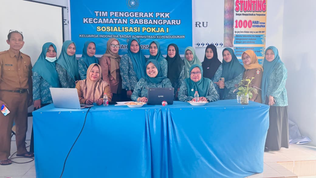 TP.PKK Kecamatan Sabbangparu Lakukan Rakor Penginputan Aplikasi Dasawisma dan SIM PKK